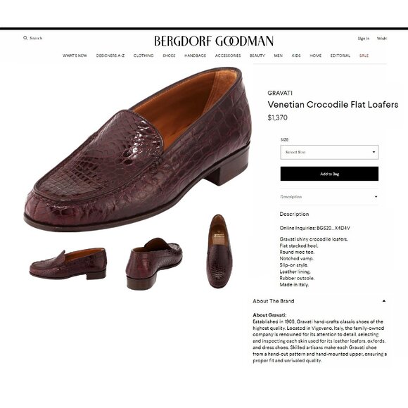 $1,370 Neiman Marcus GRAVATI Women's 9 M Genuine Crocodile * add $15 new Trees - Picture 3 of 16